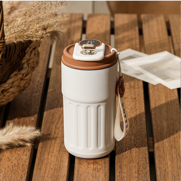 Koffiethermos met temperatuurweergave