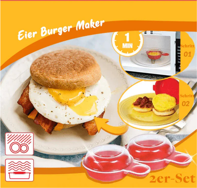 Mini Ei Hamburger Cooker (2 stuks)