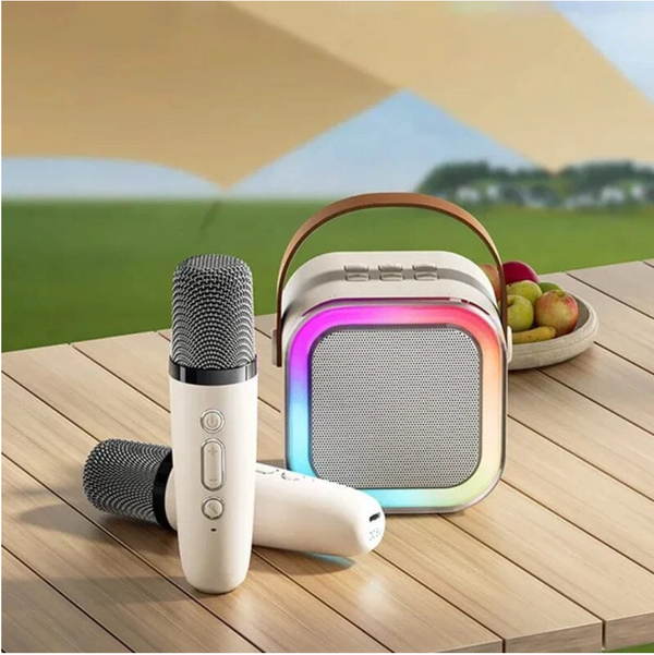 2024 Mini karaoke machine met draadloze microfoons