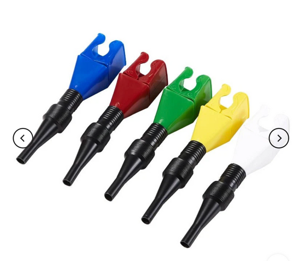 Flexibele trechter met brede mond en ingebouwd filter (5 Stuks)